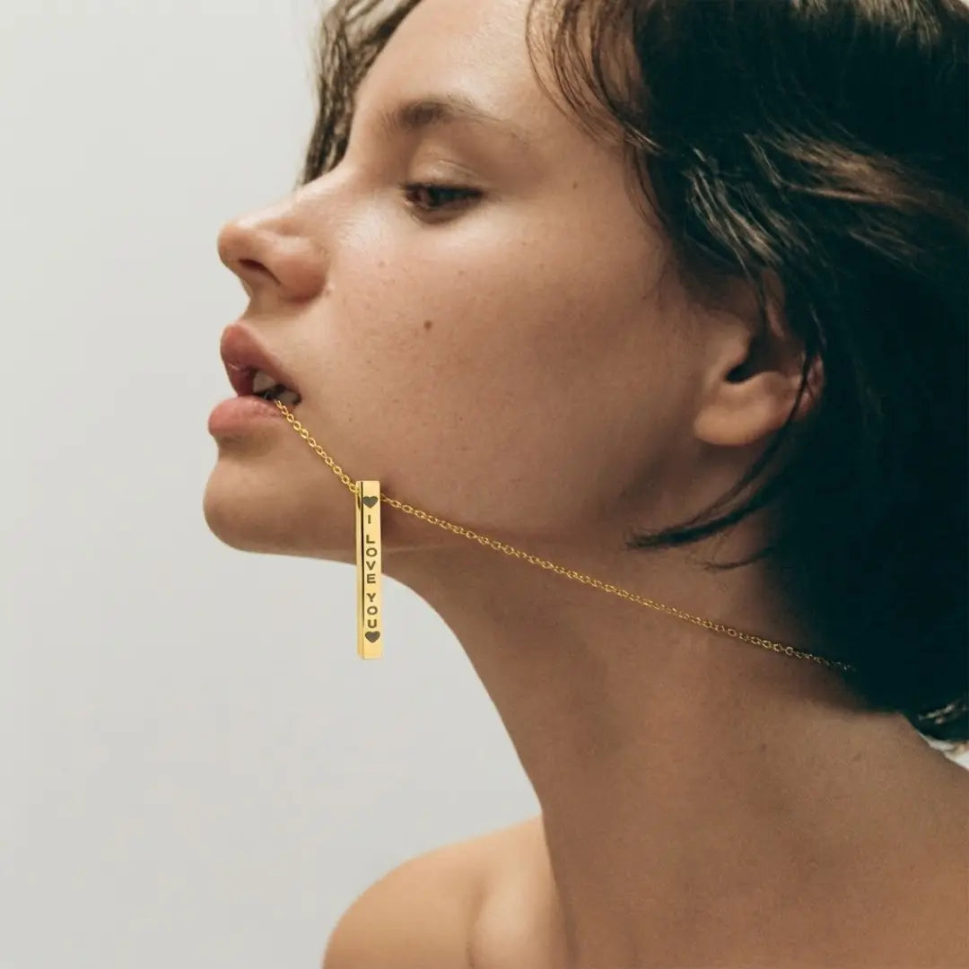 18K Gold Filled "I Love You" Pendant Necklace